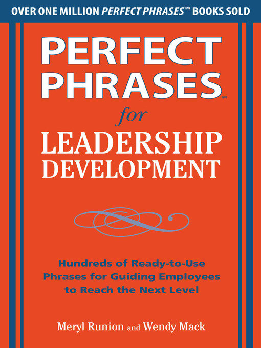 Title details for Perfect Phrases for Leadership Development by Meryl Runion - Available